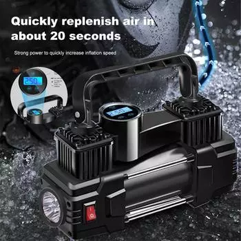 12 В 150 фунтов на квадратный дюйм воздушный компрессор двухцилиндровый сверхмощный насос для накачивания шин с манометром автомобильный мотоцикл электрический воздушный надувной насос