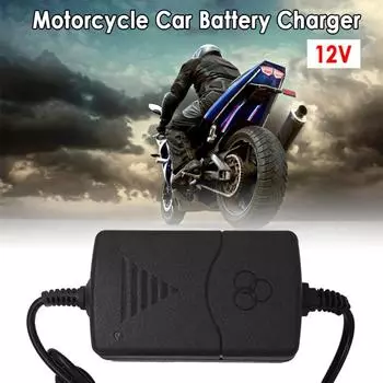 12 В 1,0 А зарядное устройство переменного тока 100-240 В с вилкой США/ЕС, свинцовое зарядное устройство для аккумуляторов с индикатором для аксессуаров для электромобилей