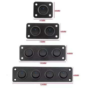 12 В 1-4 Gang Универсальный тумблер Панель USB Автомобиль Лодка Морской Автофургон Грузовик Синий светодиод Стильные аксессуары Морской кулисный переключатель