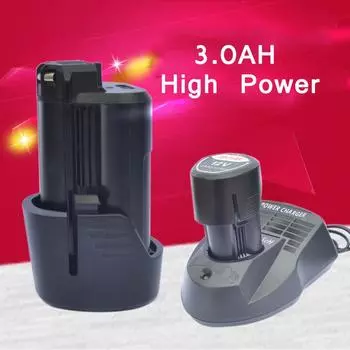 12 В 1,5 Ач/2,0 Ач/2,5 Ач/3,0 Ач/литиевая батарея, аккумуляторная батарея, аксессуар для электрического инструмента, ручная электрическая дрель, аккумуляторная батарея 1.5AH чёрный