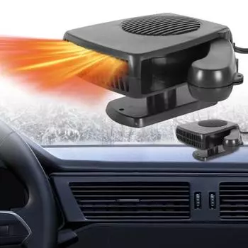 12 В 200 Вт Автомобильный обогреватель Портативный вентилятор для лобового стекла Обогреватель и дефростера 2-в-1 Быстрый Нагрев/Охлаждение Автомобильный демистер чёрный