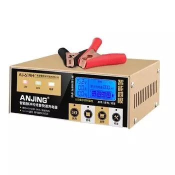 12 В 20 А автомобильное зарядное устройство 24 В 15 А полностью автоматическое интеллектуальное быстрое зарядное устройство для свинцово-кислотных аккумуляторов AGM с ЖК-дисплеем