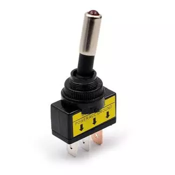 12 В 20 А автомобильный красный светодиодный тумблер 3-контактный SPST ВКЛ/ВЫКЛ продаж