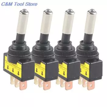 12 В 20 А автомобильный красный светодиодный тумблер кулисный переключатель 3Pin SPST ВКЛ/ВЫКЛ переключатели зелёный