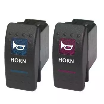 12 В 20 А автомобильный светодиодный индикатор динамика, звуковой сигнал, мгновенный кулисный переключатель синий