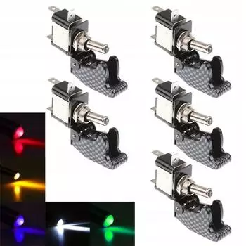 12 В 20 А красный светодиодный тумблер-переключатель управления ВКЛ/ВЫКЛ морской автомобиль лодка квадроцикл красный/серебряный