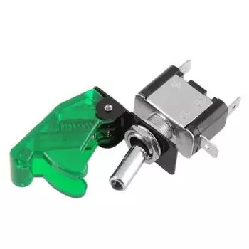 12 В 20 А переключатель для модификации мотоцикла, квадроцикла, автомобиля, 3-цветный светодиодный тумблер управления ВКЛ/ВЫКЛ + откидная крышка в стиле ракеты самолета