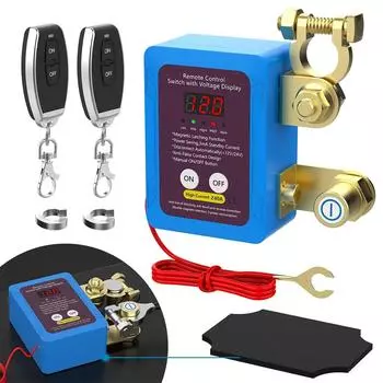 12 В 240 А Выключатель массы автомобильного аккумулятора Светодиодный дисплей напряжения Автоматическое отключение Беспроводной пульт управления