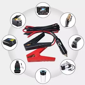 12 В/24 Автомобильный прикуриватель штекер для зажимов аккумулятора удлинитель со светодиодной подсветкой для зарядки аккумуляторов мотоциклов