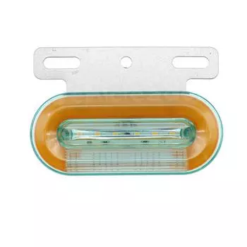 12 В/24 В 12 светодиодных габаритных огней для автомобиля, грузовика, наружные огни автомобиля, сигнальная лампа, предупреждающий задний фонарь, 3 режима для прицепа, грузовика 12V жёлтый