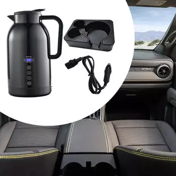 12 В/24 В 1,3 л автомобильный чайник водонагреватель из нержавеющей стали для путешествий в автомобиле