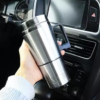 12 В 24 В 300 мл автомобильная электрическая нагревательная чашка из нержавеющей стали автомобильный термос чайник портативная вода кофе молоко термокружка для автомобиля