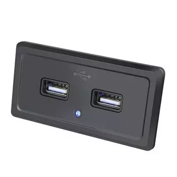 12 В-24 В 3,1 А двойное USB-разъем для зарядного устройства, квадратная розетка, встроенный поверхностный монтаж для автомобиля, яхты, грузовика, квадроцикла, лодки, автобуса, адаптер питания красный