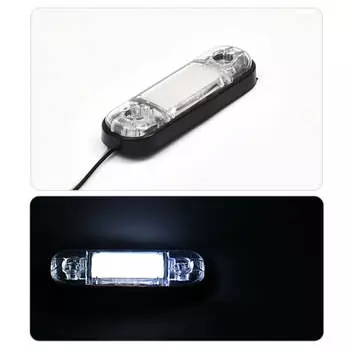12 В - 24 В 3 светодиода Боковой габаритный фонарь для прицепа, предупреждающие огни, боковой направляющий сигнальный фонарь, габаритный фонарь для каравана синий