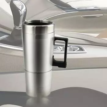 12 В/24 В 450 мл авто нагревательная чашка из нержавеющей стали кружка с электрическим подогревом воды