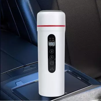 12 В 24 В автомобильная кружка с подогревом, электрический чайник, подогреваемая чашка для воды белый