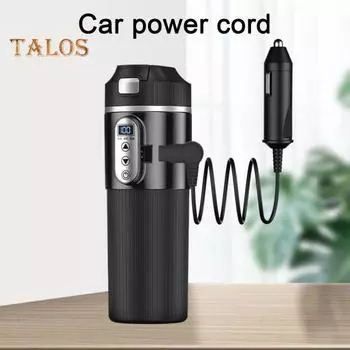 12 В/24 В автомобильная нагревательная чашка 500 мл из нержавеющей стали электрическая кружка для воды умный датчик температуры подогреватель воды бутылка для путешествий кемпинга школы кофе чёрный