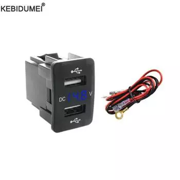 12 В 24 В автомобильное двойное зарядное устройство USB для быстрой зарядки 4.2a автоматические розетки-адаптеры дисплей напряжения для Toyota Corolla чёрный