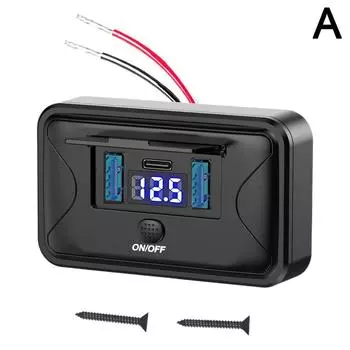 12 В/24 В автомобильный автофургон зарядное устройство гнездо адаптер USB розетка питания модернизированная быстрая зарядка 3.0 PD USB 3-портовый с переключателем для автомобиля морской автобус красный