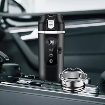 12 В 24 В автомобильный чайник бойлер электрический нагреватель воды чашка чайник, кружка с подогревом для работы чёрный