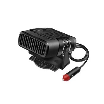 12 В/24 В автомобильный кондиционер, портативный автомобильный обогреватель, быстрый нагрев и быстрое размораживание, регулируемый термостат, можно подключить к сигарете чёрный