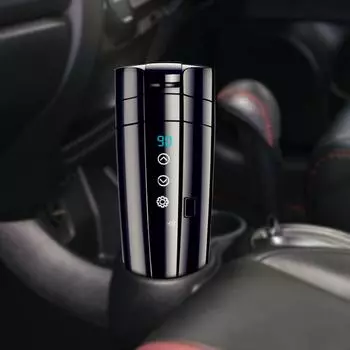 12 В 24 В автомобильный подогрев чашки электрический чайник из нержавеющей стали умный контроль температуры сенсорный ЖК-дисплей дорожная кружка для кофе теплее