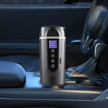 12 В 24 В автомобильный подогреваемый дорожный нагреватель кружки с дисплеем температуры электрический чайник водонагреватель