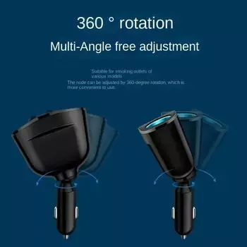 12 В/24 В автомобильный прикуриватель разветвитель Blue Atmosphere Light PD QC3.0 2 USB зарядное устройство C порты для зарядки мобильного телефона DVR