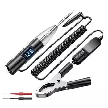 12 В/24 В автомобильный тестер напряжения цепи ручка светодиодный цифровой дисплей авторемонтный диагностический инструмент электрический щуп ручка для проверки чёрный