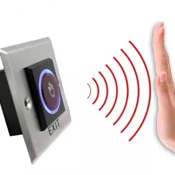 12 В 24 В бесконтактная кнопка выхода, открыватель, NO COM NC, светодиодная подсветка для системы контроля доступа к двери, вход, открытие E09-English LOGO