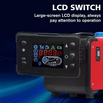 12 В/24 В дизельный нагреватель воздуха для автомобиля 8 кВт все в одном автомобильный парковочный обогреватель ЖК-дисплей и пульт дистанционного управления низкий уровень шума для автофургона грузовика автомобиля дома