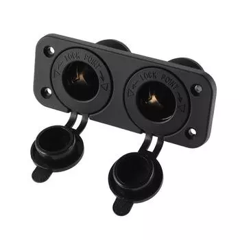 12 В-24 В двойной автомобильный прикуриватель разветвитель зарядное устройство адаптер питания чёрный