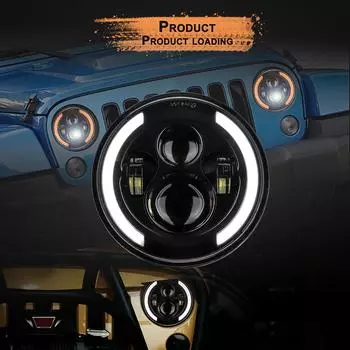 12 В/24 В фара для мотоцикла, 7 дюймов, круглая светодиодная фара дальнего света, подходит для 7 дюймов джипа DD-007