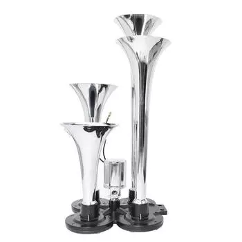 12 В/24 В грузовик воздушный гудок 150 дБ 4 трубы электрический поезд воздушный гудок комплект 100 PSI воздушный компрессор супер громкие поездные гудки для лодок внедорожников чёрный