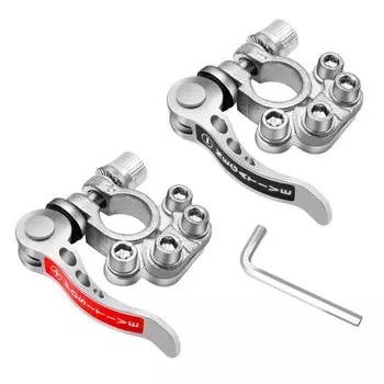 12 В 24 В клеммы автомобильного аккумулятора верхний зажим провода кабельный зажим быстроразъемные клеммные разъемы зажим из сплава винт автозапчасти 1 пара серебряный