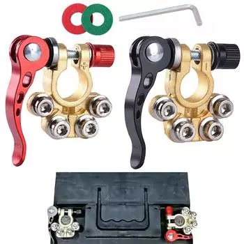 12 В 24 В латунная автомобильная клемма аккумулятора верхний штырь провод кабельный зажим 4-контактные быстроразъемные разъемы автомобильные аксессуары