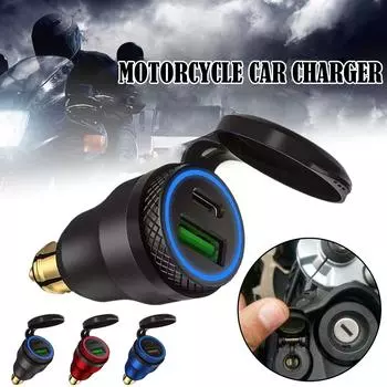 12 В/24 В мотоцикл автомобиль двойной QC3.0 USB тип C PD быстрый для BMW F800GS F650GS F700GS мотоциклетный стиль розетка питания для Hella P0Y9 чёрный