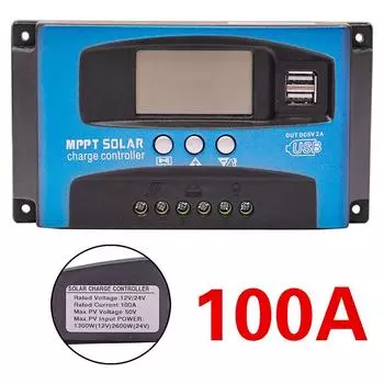 12 В/24 В MPPT контроллер солнечного заряда Dual USB LCD Dis 30/40/50/60/100A автоматический регулятор зарядного устройства панели солнечных батарей с Loadplay