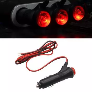 12 В 24 В Мужской автомобильный разъем для мотоцикла с выключателем 1 м/3 м Универсальный соединительный переключатель чёрный/красный