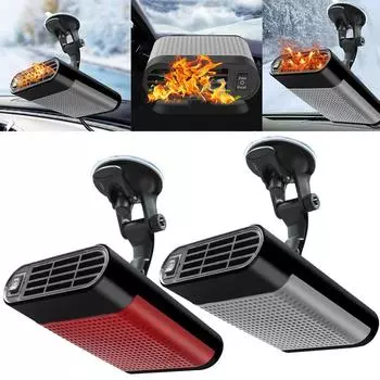 12 В/24 В Обогреватель для лобового стекла, Размораживание, Электрический Автомобильный Обогреватель, Быстрый Нагрев, Портативный Обогреватель, Вентилятор Охлаждения Автомобиля 2 в 1 24v