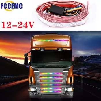 12 В 24 В светодиодная полоса света для грузовиков и автомобилей, центральная сетка, задний фонарь, предупреждение о безопасности вождения в ночное время, автоматический сигнальный фонарь 1M