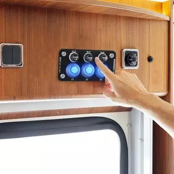 12 В 24 В тумблерная панель с 3 кнопками, водонепроницаемый, простая установка, управление питанием, тумблер для лодки, грузовика, прицепа, автомобиля, кулисный переключатель чёрный