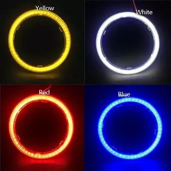 12 В 24 В универсальные автомобильные буле белые желтые ангельские глазки фары сигнальные лампы 80mm красный