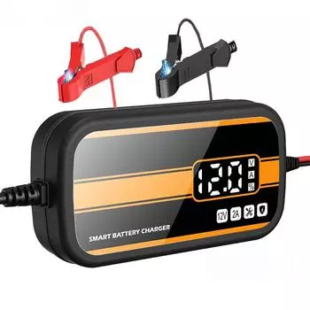 12 В 2 А автомобильное зарядное устройство портативный цифровой дисплей быстрая зарядка автомобильные аксессуары импульсный ремонтный инструмент для мотоцикла грузовика авто EU Plug жёлтый/чёрный