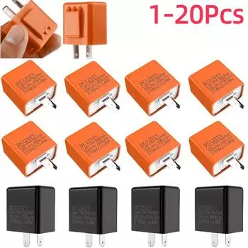 12 В 2-контактный светодиодный мигающий индикатор с регулируемой частотой реле указателя поворота для мотоцикла, фиксирующий мигающий индикатор для мотоцикла, многофункциональная защита, безопасность