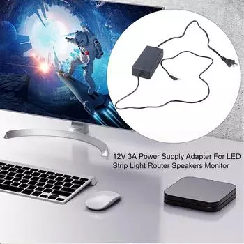 12 В 3 А блок питания зарядный адаптер 100 В-240 В в 12 В 3 А адаптер импульсный преобразователь 4,0 x 1,7 мм для светодиодных маршрутизаторов мониторов