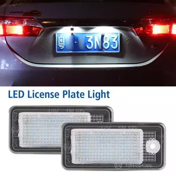 12 В 3 Вт Автомобильная лампа 2 шт. 7000 К белая для ALLDI A3/S3/A4/S4/A6/S6/A8/S8/Q7 светодиодная подсветка номерного знака светодиодная подсветка салона яркий свет 50000 часов White