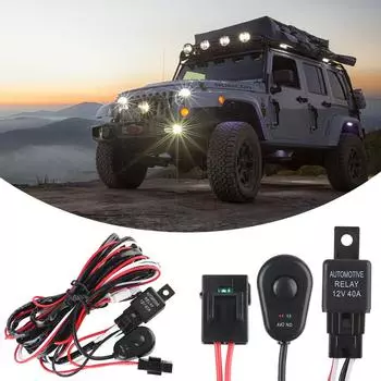 12 В 40 А предохранитель электрический провод автомобильные аксессуары 2 м кабель для грузовиков лодок внедорожных транспортных средств автомобильные фары контроллер реле светодиодный индикатор переключатель 9 В-16 В GZ01