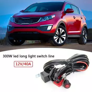 12 В 40 А светодиодный жгут проводов для световой панели комплект водонепроницаемый выключатель включения/выключения световой панели жгут проводов круглый выключатель света для автомобиля лодки грузовика CHINA