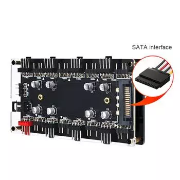 12 В 4 контакта/5 В 3 контакта 1 к 8 многоканальный разветвитель ARGB/RGB PWM вентиляторный концентратор контроллер светодиодной ленты адресуемое освещение RGB PCB разветвитель
